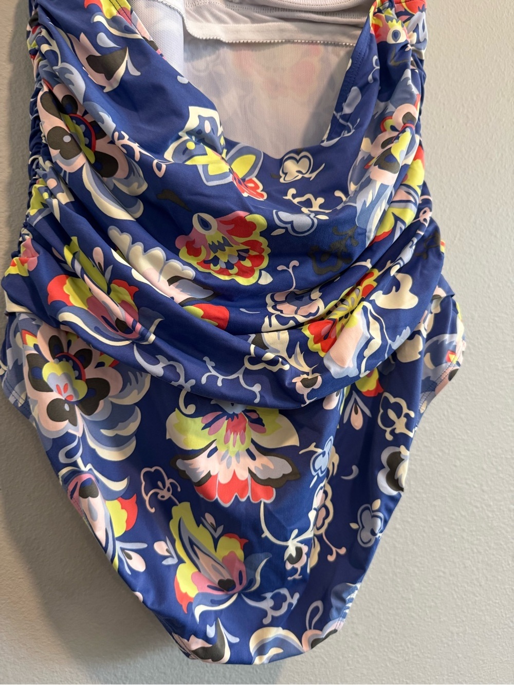 Boden Floral Blue One-Piece Swimsuit 10 - Picture 5 of 8